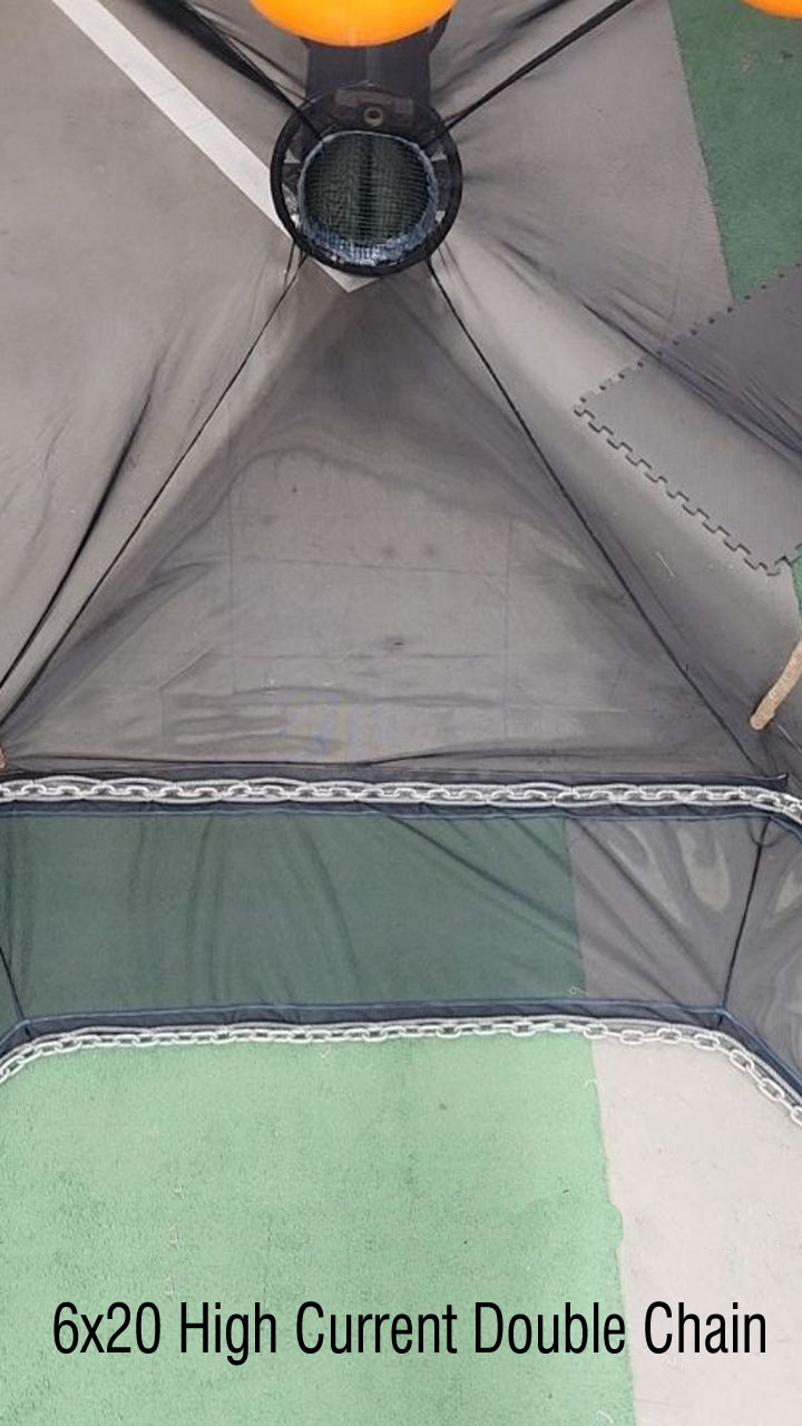 6x20 High Current Double Chain Fyke Net